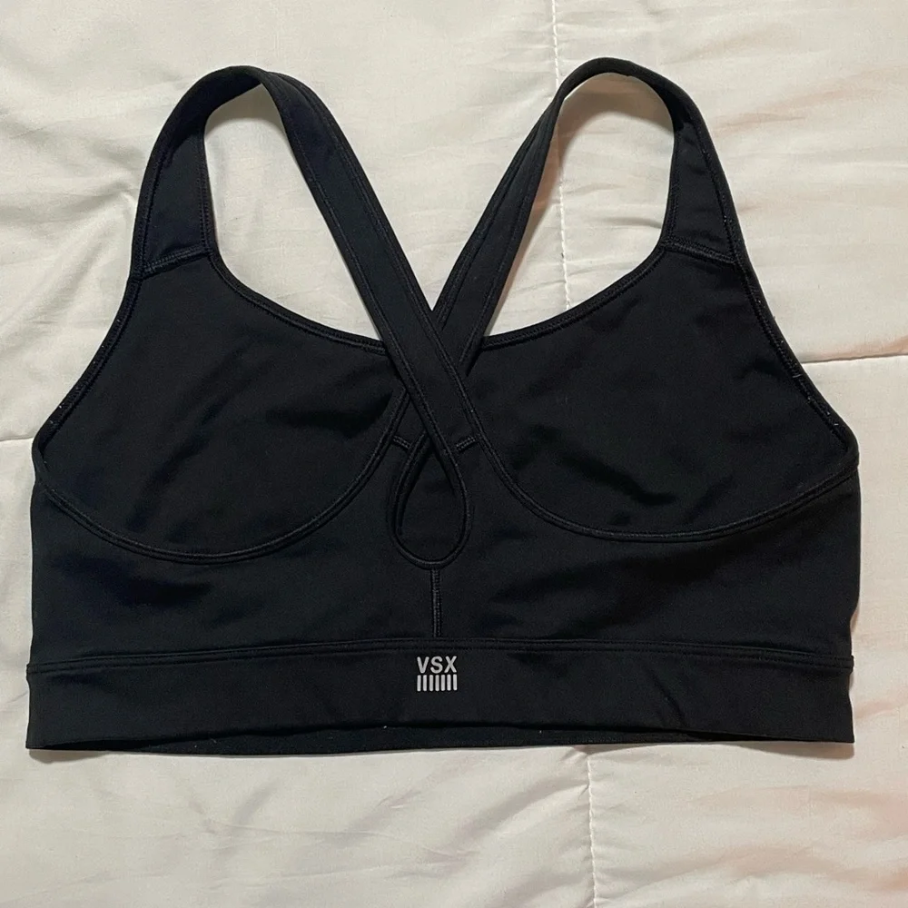 Victoria’s Secret VSX “The Player” Performance Sport Bra Black Crossback L - Picture 4 of 9